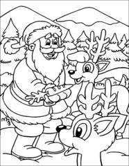 Santa and his reindeers