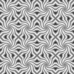 Endless seamless repeating abstract background with ornament in black and white monochrome shades
