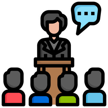 speaker addressing audience speech bubble clip art preview