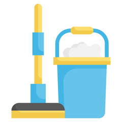 FLOOR CLEANING flat icon,linear,outline,graphic,illustration