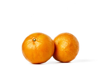 Orange fruit on white background