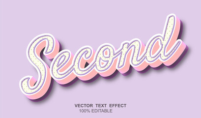 pink vector text effect editable