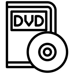 DVD line icon,linear,outline,graphic,illustration