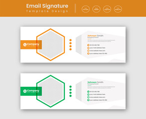 Business email signature template or email footer design 