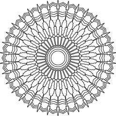Mandala illustration design artwork, vector mandala, coloring mandala page, background, artwork, mehndi, geometric, ornaments, yoga, meditation