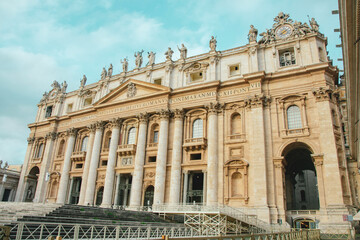 Fototapeta na wymiar the facade of basilica country