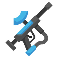 PAINTBALL PISTOL flat icon,linear,outline,graphic,illustration