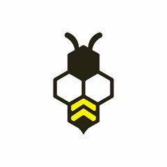 Obraz premium Hexagon Bee Logo