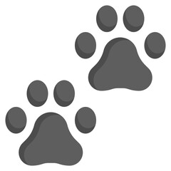 PAW PRINT Filled Outline