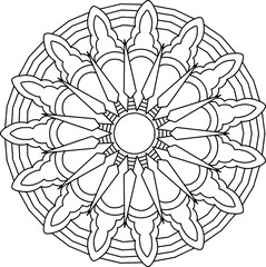 Mandala illustration design artwork, vector mandala, coloring mandala page, background, artwork, mehndi, geometric, ornaments, yoga, meditation