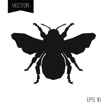 Geometric bumblebee logo or icon or tini tattoo