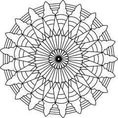 Obraz premium Mandala illustration design artwork, vector mandala, coloring mandala page, background, artwork, mehndi, geometric, ornaments, yoga, meditation