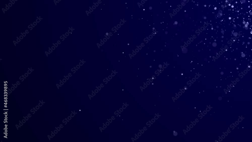 Aufkleber dust particles with bokeh effect. abstract blue magic background. 3d rendering.