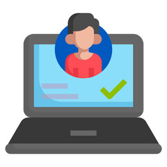 DIGITAL ONBOARDING flat icon