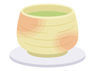 抹茶のイラストレーション