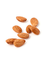 Almond on white background. Almond isolated.