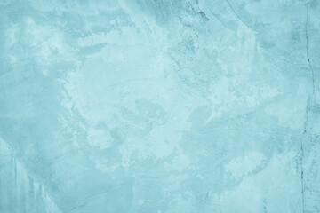 Pastel blue concrete abstract wall of light cyan color, cement texture mint green for design.