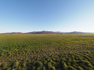 Scenic view of sport airport at Bielsko-Biala city in Poland