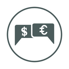Bank, wire transfer, purchase order icon. Gray vector design.