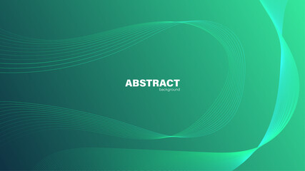 Abstract green fluid shape modern background with copy space, vector.