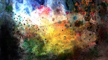Obraz premium colorful abstract hand-painted textured watercolor background