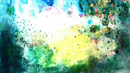 colorful abstract hand-painted textured watercolor background
