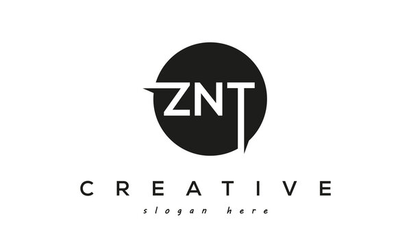 ZNT creative circle letters logo design victor	