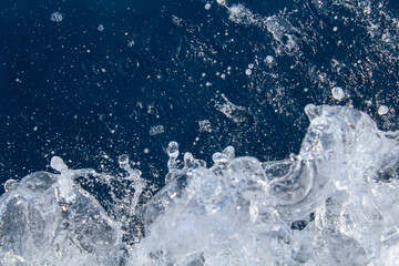Choppy, crystalline water - beautiful drops