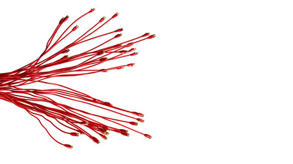 Obraz na płótnie Canvas Viele rote Ethernet Kabel für Internet Netzwerk