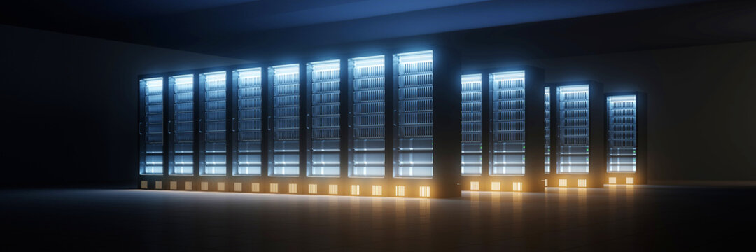 Viele Server fpr Cloud Hosting im Rechenzentrum
