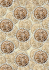 Seamless pattern with Christmas cookies
