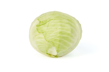 Fototapeta premium cabbage isolated on white. whole head of cabbage
