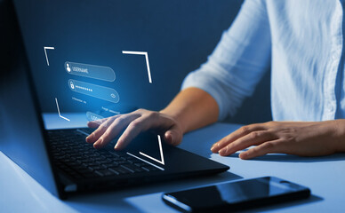 Secure access to personal information of network users. Data protection and secured internet...
