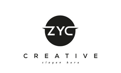 ZYC creative circle letters logo design victor	