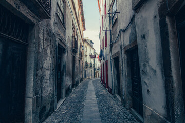 Alley of a city with old facades