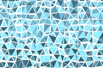 Polygonal blue mosaic background. Abstract low poly vector illustration. Triangular pattern, copy space. Template geometric business design with triangle for poster, banner, card, flyer