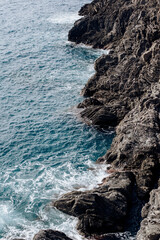 Fototapeta na wymiar Mar de Liguria, ciudad de cinque terre