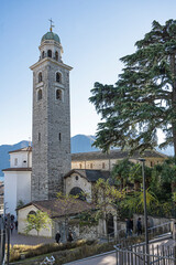 Obraz premium Turm der Kirche San Lorenzo, Lugano, Tessin, Schweiz