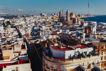 Cadiz skyline with its cathedral