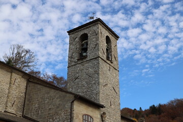 Fototapeta na wymiar Bell tower in the Franciscan monastery of La Verna, Tuscany