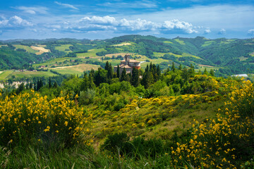 Rural landscape on the hills near  Riolo Terme and Brisighella