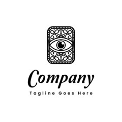 Eye Logo Classic For Illuminati, Illusion, Hypnosis, Magic, witch, Mystery and Optical Logo Design