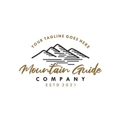 Mountains Stripes Logo Adventure Ourdoor Company Design Inspiration