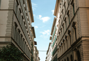 Fototapeta na wymiar Arquitectura italiana, casas en Florencia