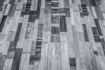Dark grey floor wooden surface parquet or laminate texture background