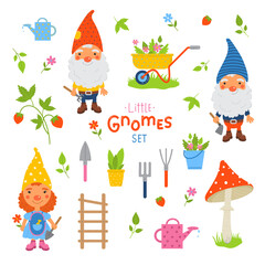 Set of little garden gnomes. - 468367871