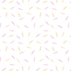 模様　フェザー　暖色系×白バック