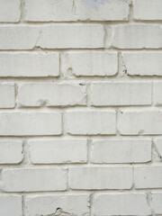 White brick wall background close up