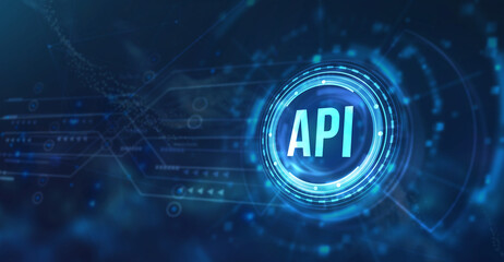 Internet, business, Technology and network concept. Application Programming Interface. Software development tool. 3d illustration.
