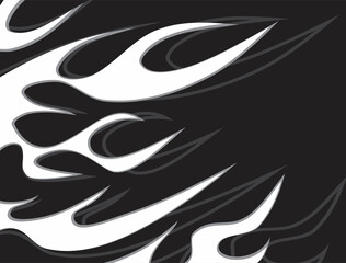 Obraz premium Simple black and white background with flame pattern